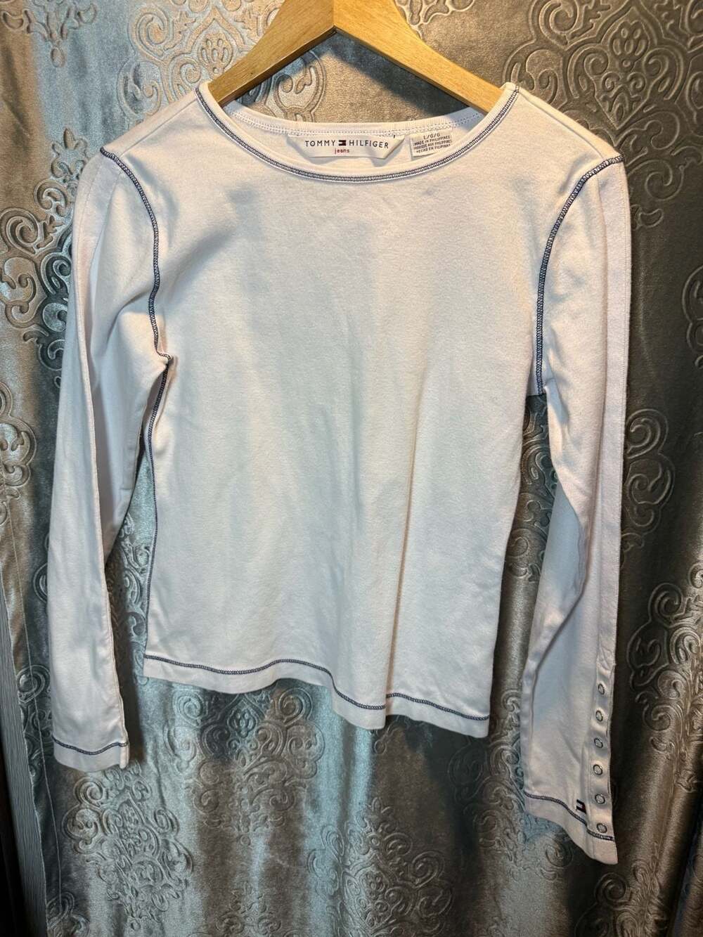 Tommy Hilfiger Jeans Long Sleeve Contrast Stitch Shirt Size L